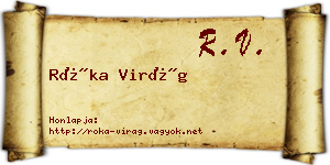Róka Virág névjegykártya