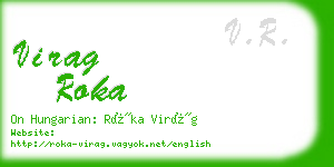 virag roka business card